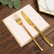 50 Pack | 2 Ply Soft Blush With Gold Foil Edge Dinner Paper Napkins