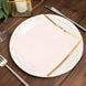 50 Pack | 2 Ply Soft Blush With Gold Foil Edge Dinner Paper Napkins