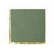 50 Pack | 2 Ply Soft Olive Green With Gold Foil Edge Dinner Paper Napkins#whtbkgd
