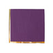50 Pack | 2 Ply Soft Purple With Gold Foil Edge Dinner Paper Napkins#whtbkgd