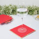 50 Pack | 2 Ply Soft Red With Gold Foil Edge Dinner Paper Napkins