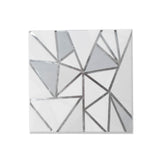 20 Pack | 2 Ply Soft Geometric Silver Foil Paper Dinner Napkins#whtbkgd