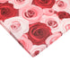 50 Pack | 2 Ply Soft Red / Pink Rose Design Paper Cocktail Napkins