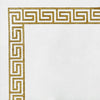 White Airlaid Paper Cocktail Napkins, Soft Linen-Feel Napkin With Gold Greek Key Design#whtbkgd