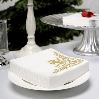 White Soft Linen-Like Airlaid Paper Cocktail Napkins: Elegant and Versatile