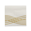 White Gold Airlaid Linen-Feel Paper Cocktail Napkins, Disposable Beverage Napkins Gold Foil#whtbkgd