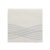 White Airlaid Linen-Feel Paper Cocktail Napkins, Disposable Beverage Napkins Silver Foil#whtbkgd