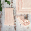5 Pack | Blush / Rose Gold Gauze Cheesecloth Boho Dinner Napkins | 24x19Inch