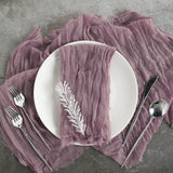 5 Pack | Violet Amethyst Gauze Cheesecloth Boho Dinner Napkins | 24x19Inch