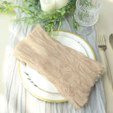 5 Pack | Beige Gauze Cheesecloth Cotton Dinner Napkins | 24x19inches