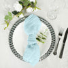 5 Pack | Baby Blue Gauze Cheesecloth Boho Dinner Napkins | 24x19Inch