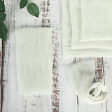 5 Pack | Ivory Gauze Cheesecloth Boho Dinner Napkins | 24x19Inch