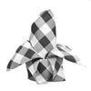 5 Pack | Black/White Buffalo Plaid Cloth Dinner Napkins, Gingham Style | 15x15Inch