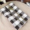 5 Pack | Black/White Buffalo Plaid Cloth Dinner Napkins, Gingham Style | 15x15Inch