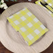 5 Pack | Yellow/White Buffalo Plaid Cloth Dinner Napkins, Gingham Style | 15"x15"