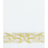 Foil White Airlaid Soft Linen-Feel Paper Dinner Napkins, Disposable Hand Towels - Scroll#whtbkgd