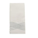 White / Silver Airlaid Soft Linen-Feel Paper Dinner Napkins, Disposable Hand Towels - Wave Design