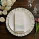White / Silver Airlaid Soft Linen-Feel Paper Dinner Napkins, Disposable Hand Towels - Wave Design