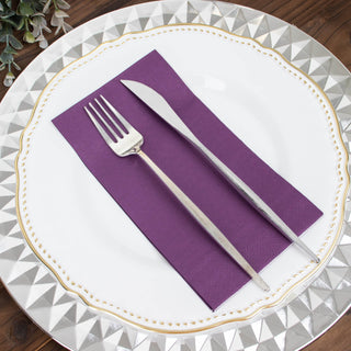 Convenience and Style with Purple Cocktail Beverage Party Napkins