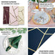 5 Pack | Modern Burgundy & Geometric Gold Cloth Dinner Napkins | 20x20Inch