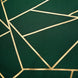 5 Pack | Modern Hunter Green & Geometric Gold Cloth Dinner Napkins, Emerald | 20x20Inch#whtbkgd