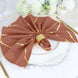 5 Pack Terracotta (Rust) With Geometric Gold Foil Cloth Polyester Dinner Napkins