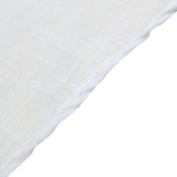 5 Pack | White Slubby Textured Cloth Dinner Napkins, Wrinkle Resistant Linen | 20x20Inch