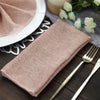 5 Pack | Dusty Rose Boho Chic Rustic Faux Burlap Cloth Dinner Napkins - 19inch