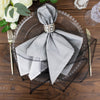 10 Pack | Black Sheer Organza Decorative Dinner Table Napkins - 23x23inch