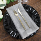 10 Pack | Silver Sheer Organza Decorative Dinner Table Napkins - 23x23inch