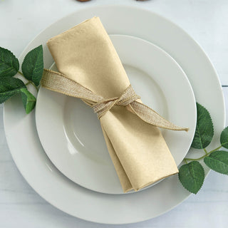 Elegant Champagne Seamless Cloth Dinner Napkins for a Luxurious Tablescape