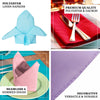 5 Pack | Terracotta Polyester Linen Dinner Cloth Napkins, Reusable Linen | 20inchx20inch | Washable
