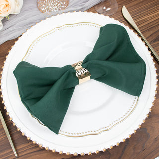 Elevate Your Table Setting with Hunter Emerald Green Premium Polyester Dinner Napkins