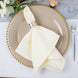 5 Pack | Ivory 200 GSM Premium Polyester Dinner Napkins, Seamless Cloth Napkins