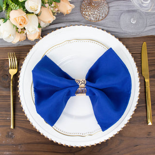 Elevate Your Table Setting with Royal Blue Premium Polyester Dinner Napkins