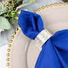 5 Pack | Royal Blue 200 GSM Premium Polyester Dinner Napkins, Seamless Cloth Napkins