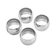 4 Pack Metallic Silver Hammered Napkin Rings