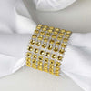 10 Pack Gold Diamond Rhinestone Napkin Ring With Velcro