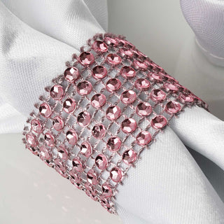 Add Elegance to Your Table with Pink Diamond Rhinestone Napkin Rings