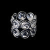 4 PCS Silver Bling Glass Crystal Gem Napkin Rings For Party Table Decoration