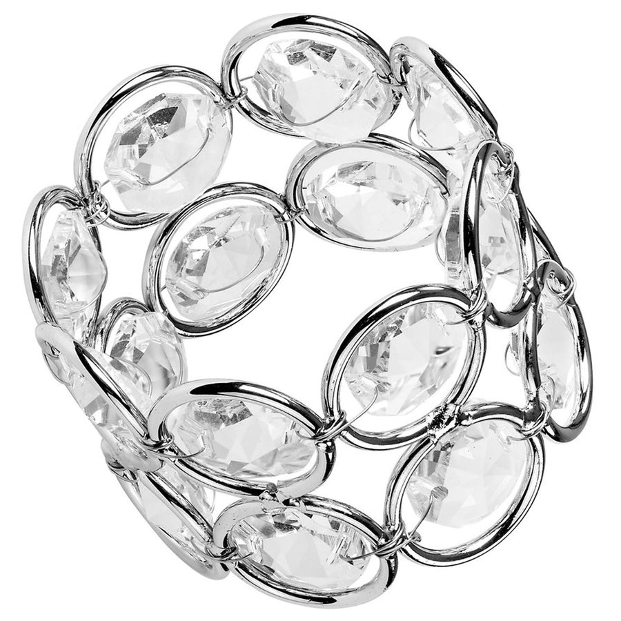 Bling Glass Crystal Gem Napkin Rings - 4PCS#whtbkgd