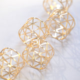5 Pack | Metallic Gold Napkin Rings For Birthday Party and Weddings Decor with Geometric Design#whtbkgd