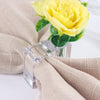 4 Pack | Clear Acrylic Square Napkin Ring Bud Vases, 2-in-1 Flower Napkin Holders
