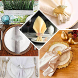 4 Pack | Gold Ginkgo Leaf Napkin Rings, Linen Napkin Holders - Metallic Ornate Design