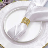 4 Pack | Shiny Gold Metal Wire Paper or Cloth Linen Napkin Rings
