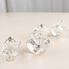 4 Pack | Silver Metal Crown Rhinestone Napkin Rings, Royal Bling Napkin Holders