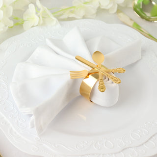 Durable and Stylish Gold Metal Napkin Rings for Any Occasion