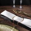 4 Pack | Gold Geometric Metal Napkin Rings, Modern Nordic Napkin Holder Stands