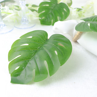 Enhance Your Table Decor with Classic Green Palm Leaf Napkin Holders