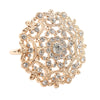 4 Pack | Diamond Rhinestone Gold Metal Flower Napkin Rings#whtbkgd